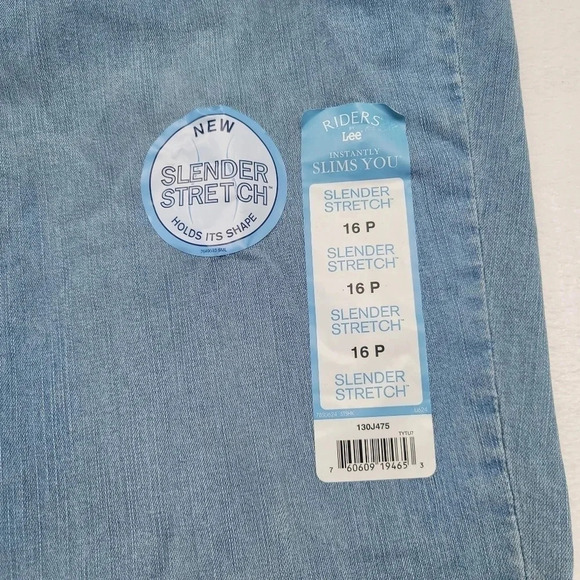 Riders by Lee Boot Cut Denim Jeans Women's Blue Mid Rise Slender Stretch 16P - Picture 8 of 12